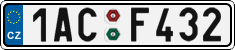 License plate of the Czech Republic, Cars (2001)