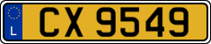License plate of Luxembourg, 2003 year system