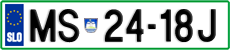License plate of Slovenia, Cars