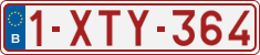 License plate of Belgium, Regular plates (2010)