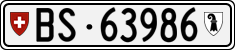 License plate of Switzerland, Cars