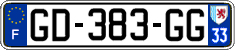 French license plate, SIV (ordinary)