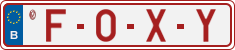 License plate of Belgium, Vanity Plates (2014)