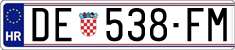 License plate of Croatia, Regular plates