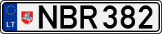 License plate of Lithuania, Cars