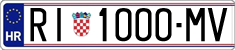 License plate of Croatia, Regular plates