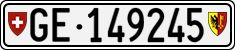 License plate of Switzerland, Cars