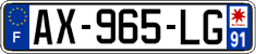 French license plate, SIV (ordinary)