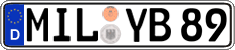 German license plate, Regular plates