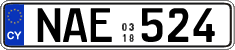 License plate of Cyprus, Regular plates