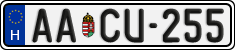 license plates of Hungary, Regular plates (2022)