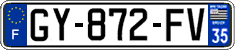 French license plate, SIV (ordinary)
