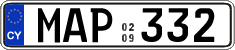 License plate of Cyprus, Regular plates