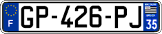 French license plate, SIV (ordinary)