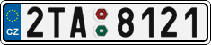 License plate of the Czech Republic, Cars (2001)
