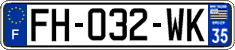 French license plate, SIV (ordinary)