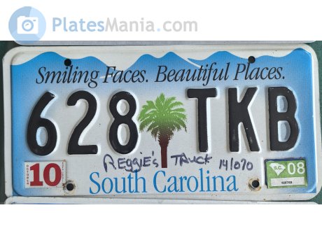 628 TKB, License plate without vehicle