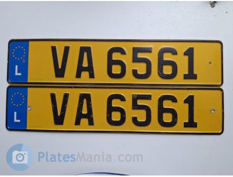 VA 6561, License plate without vehicle