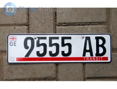 9555 AB, License plate without vehicle