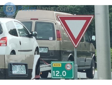 368 1824, License plate without vehicle