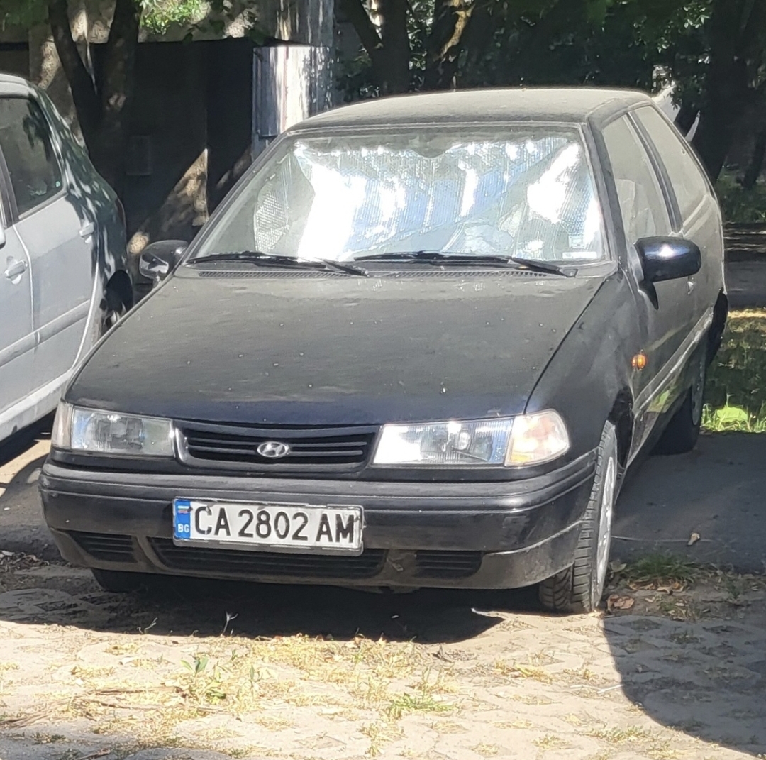 CA 2802 AM, Hyundai Pony 4th gen 3-door Hatch (X2; EU-market), facelift, 1991–1994