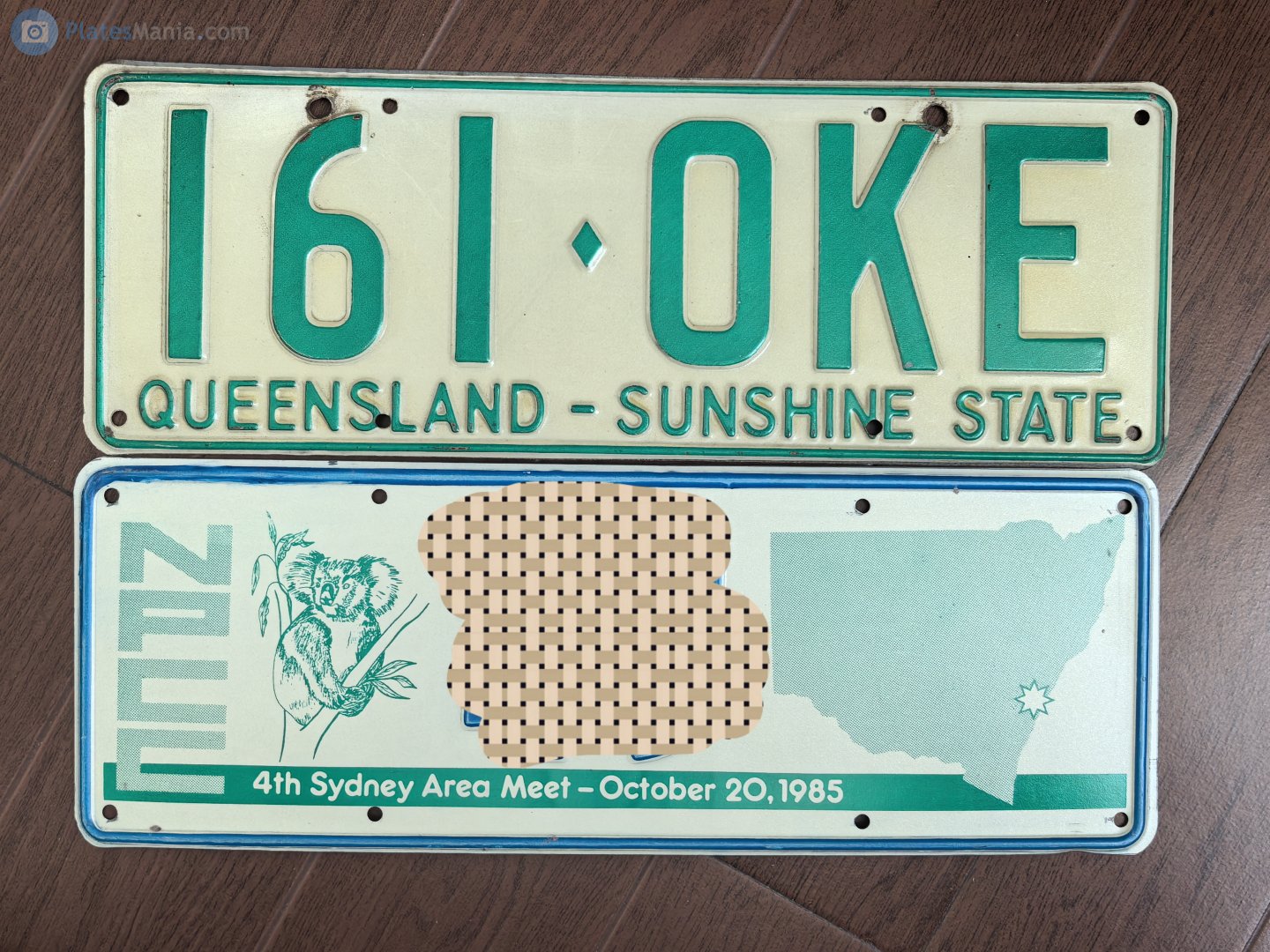 161-OKE, License plate without vehicle 