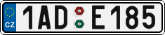 License plate of the Czech Republic, Cars (2001)