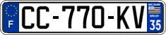French license plate, SIV (ordinary)