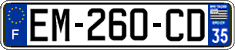 French license plate, SIV (ordinary)