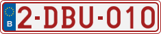 License plate of Belgium, Regular plates (2010)