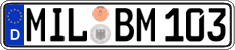 German license plate, Regular plates