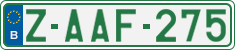 License plate of Belgium, Regular plates (2010)
