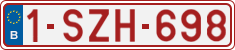 License plate of Belgium, Regular plates (2010)