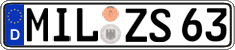 German license plate, Regular plates