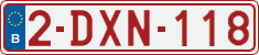 License plate of Belgium, Regular plates (2010)