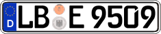 German license plate, Regular plates