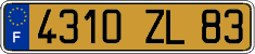 French license plate, FNI