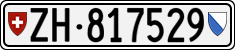 License plate of Switzerland, Cars