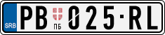 License plate of Serbia, Cars