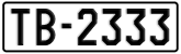 License plate of Greece, 1972 year system