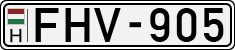 license plates of Hungary, Cars (1990)