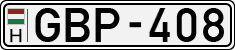 license plates of Hungary, Cars (1990)