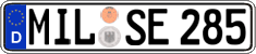 German license plate, Regular plates