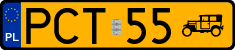 License plates of Poland, Oldtimers