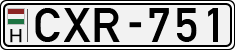 license plates of Hungary, Cars (1990)