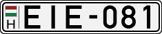 license plates of Hungary, Cars (1990)