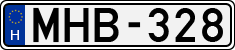 license plates of Hungary, Cars (1990)