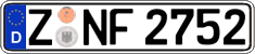 German license plate, Regular plates