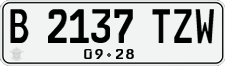 License plate of Indonesia, Regular plates