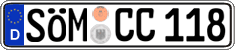 German license plate, Regular plates